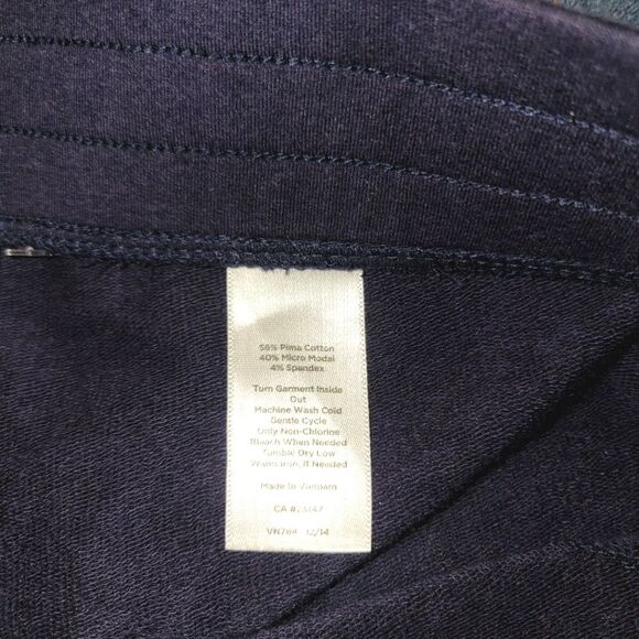 Talbots Navy Blue Pima Lounge Shorts 1X - Picture 8 of 9